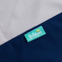 Biloban Splat Mat anti-slip back stays in place on floors.