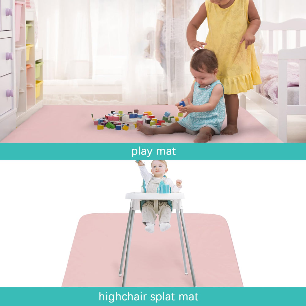 Biloban Splat Mat wipe-clean and machine washable for easy cleanup.