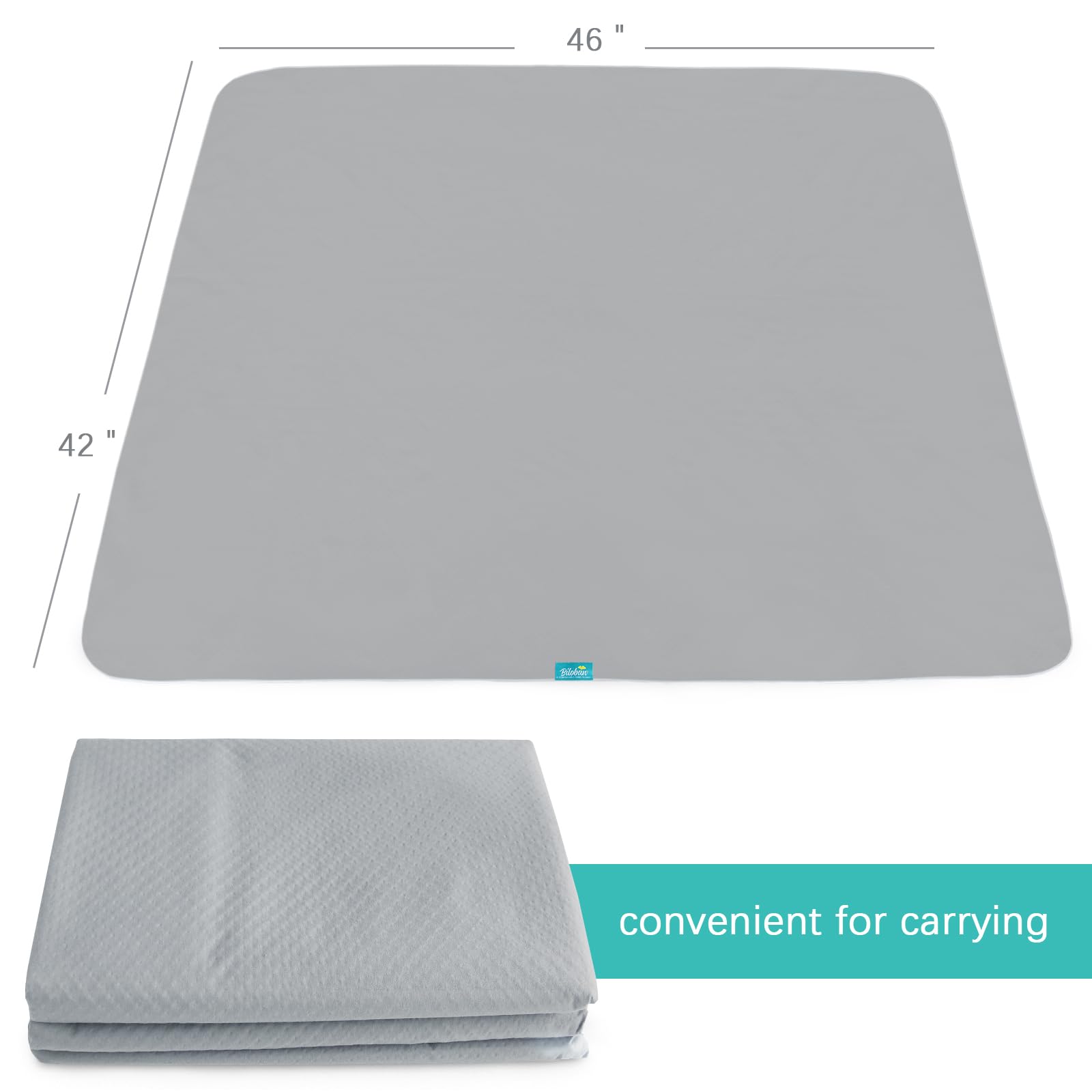 Biloban Splat Mat anti-slip back keeps mat in place during playtime