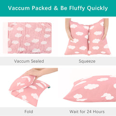 Biloban toddler pillow pink cloud image shows durable machine washable construction