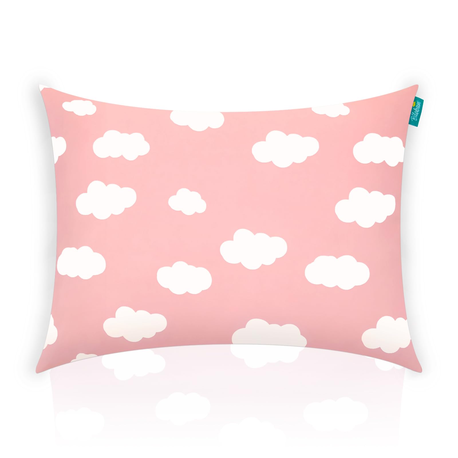 Biloban toddler pillow pink cloud front view cozy sleep on the go