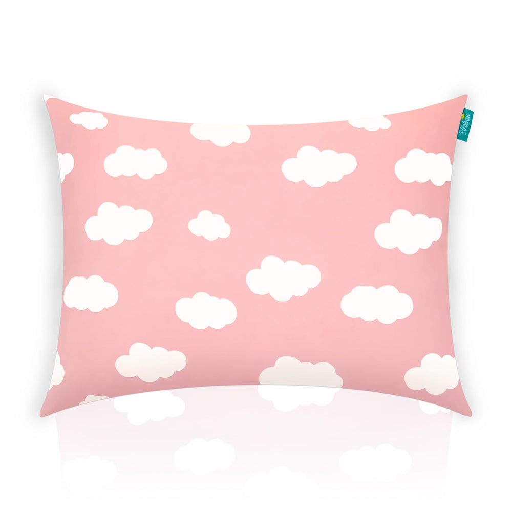 Biloban toddler pillow pink cloud front view cozy sleep on the go