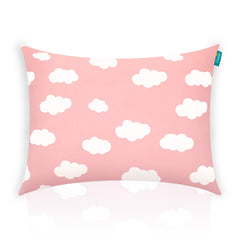 Biloban toddler pillow pink cloud front view cozy sleep on the go