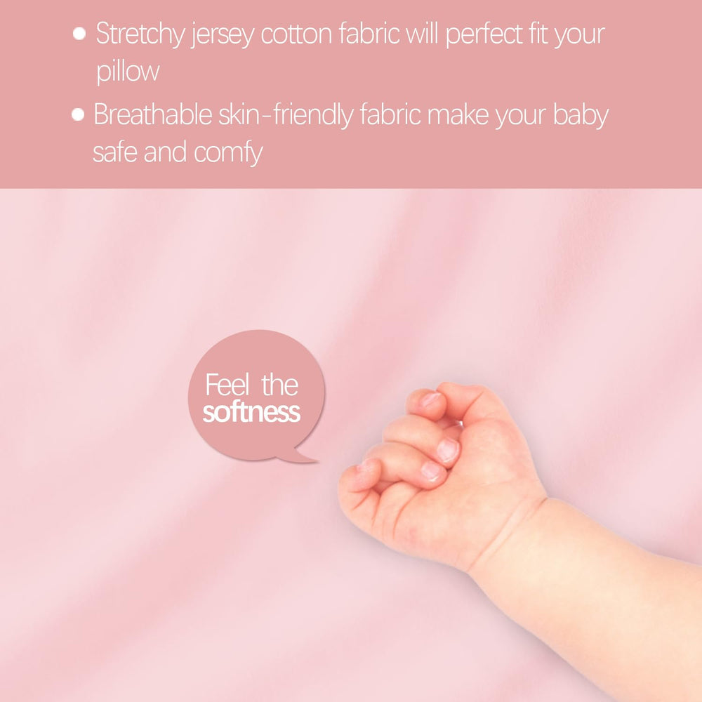 Biloban pillowcase showcases stretchy jersey fabric for snug pillow fit.