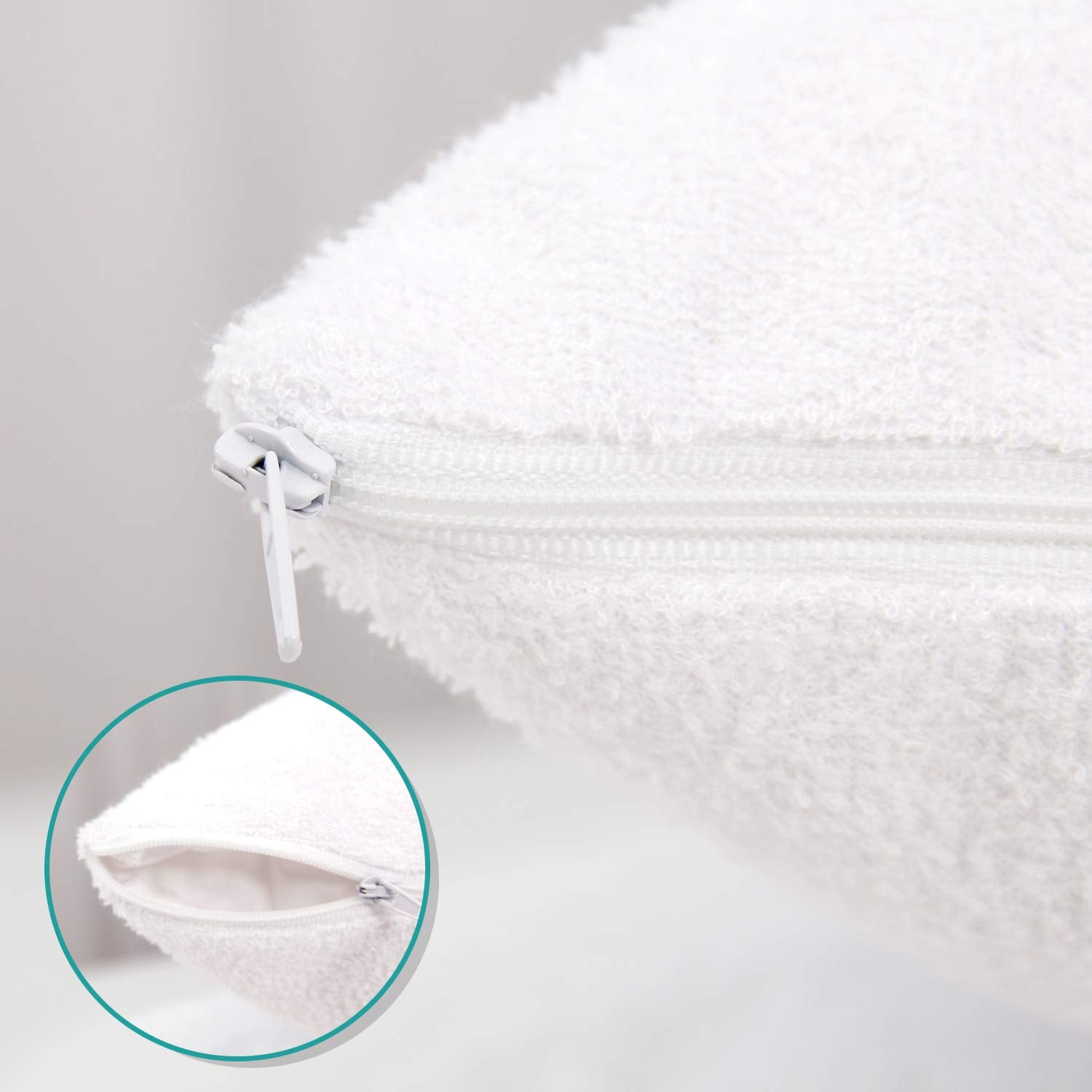 Biloban travel pillow case white image highlights compact, travel-friendly design.