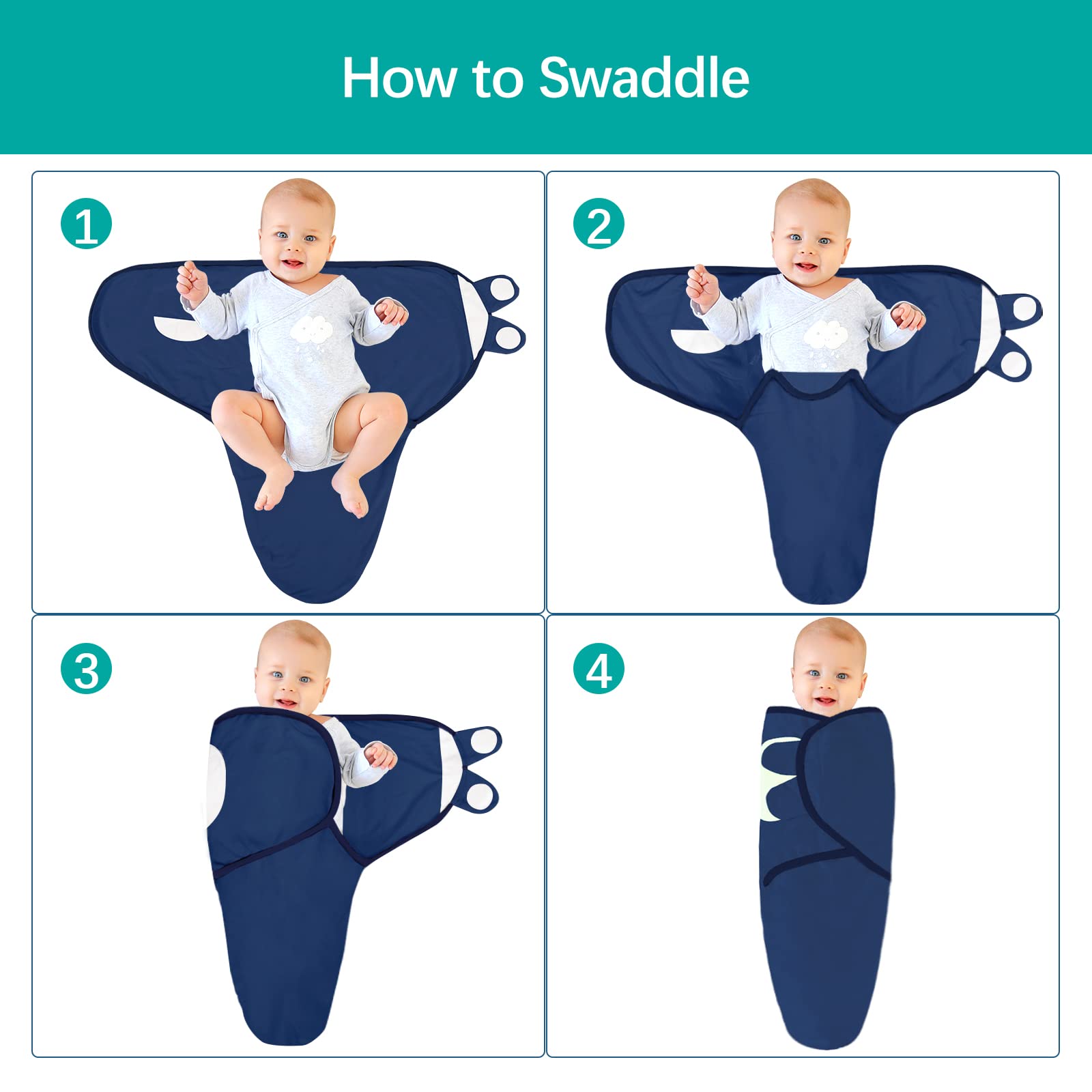 Biloban two-pack swaddles as newborn essentials for cozy nights.