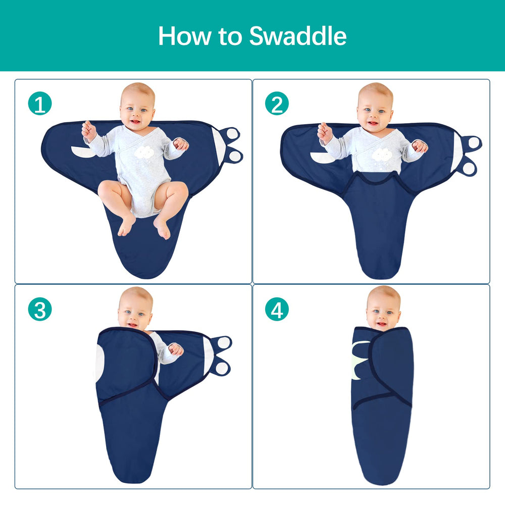 Biloban two-pack swaddles as newborn essentials for cozy nights.