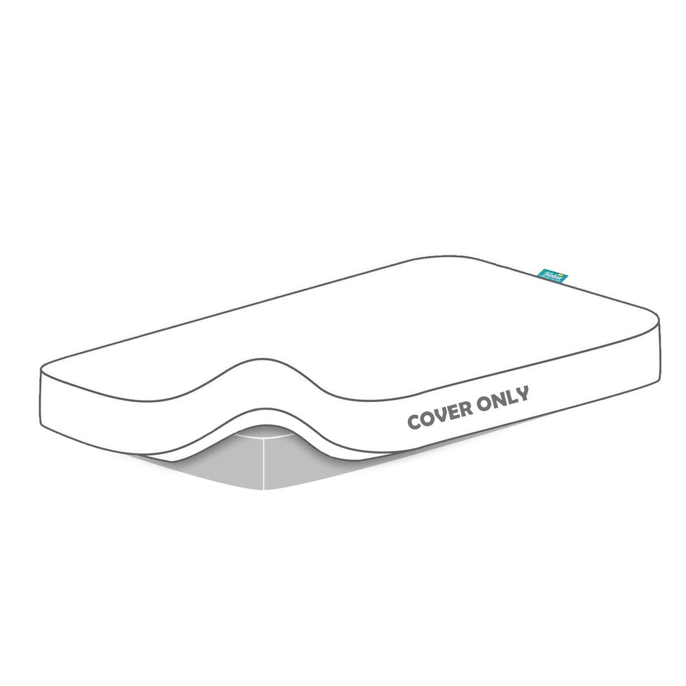 Biloban two-pack pack-n-play mattress protector gray, ready for rotation and washing.