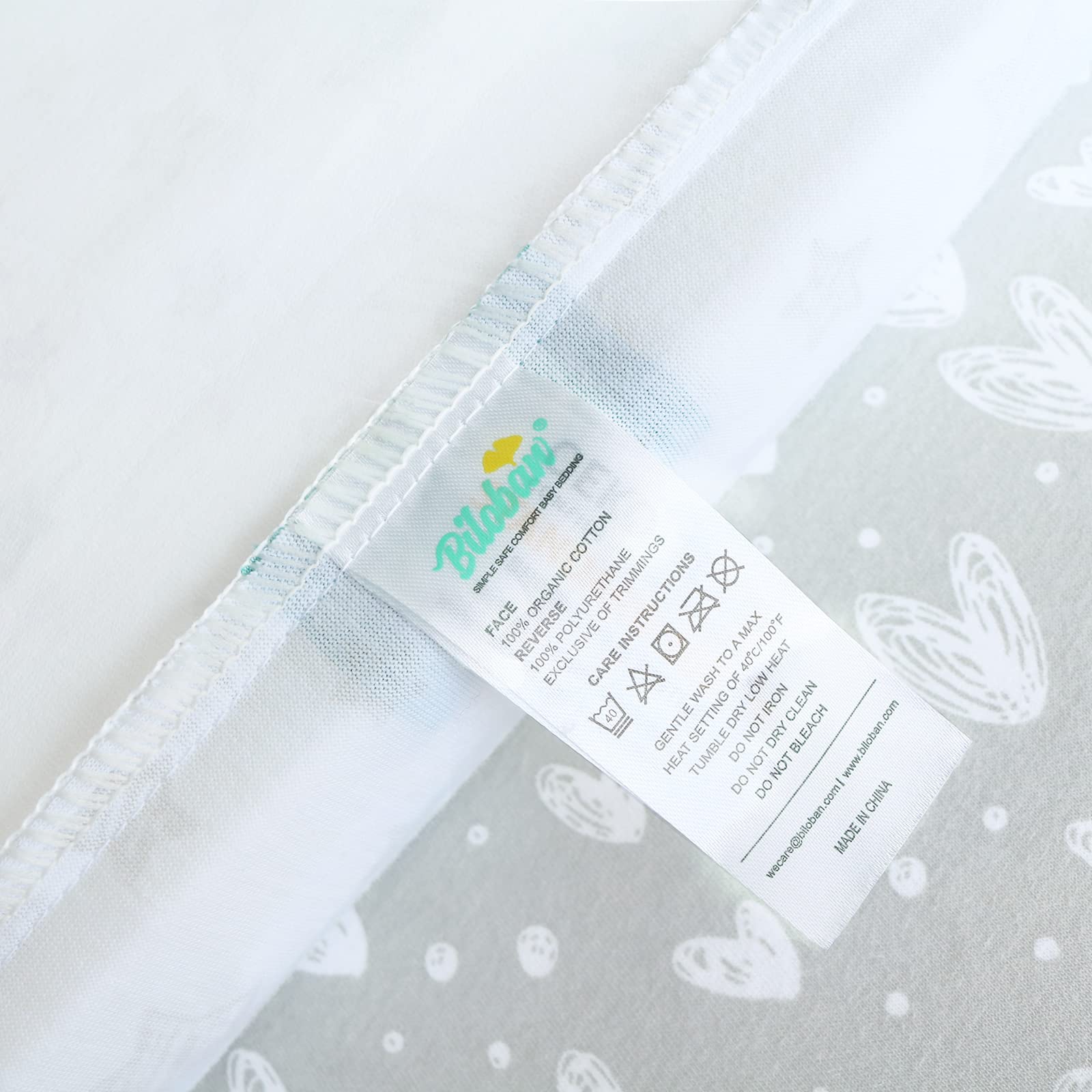 Biloban waterproof back layer provides mattress protection against spills.
