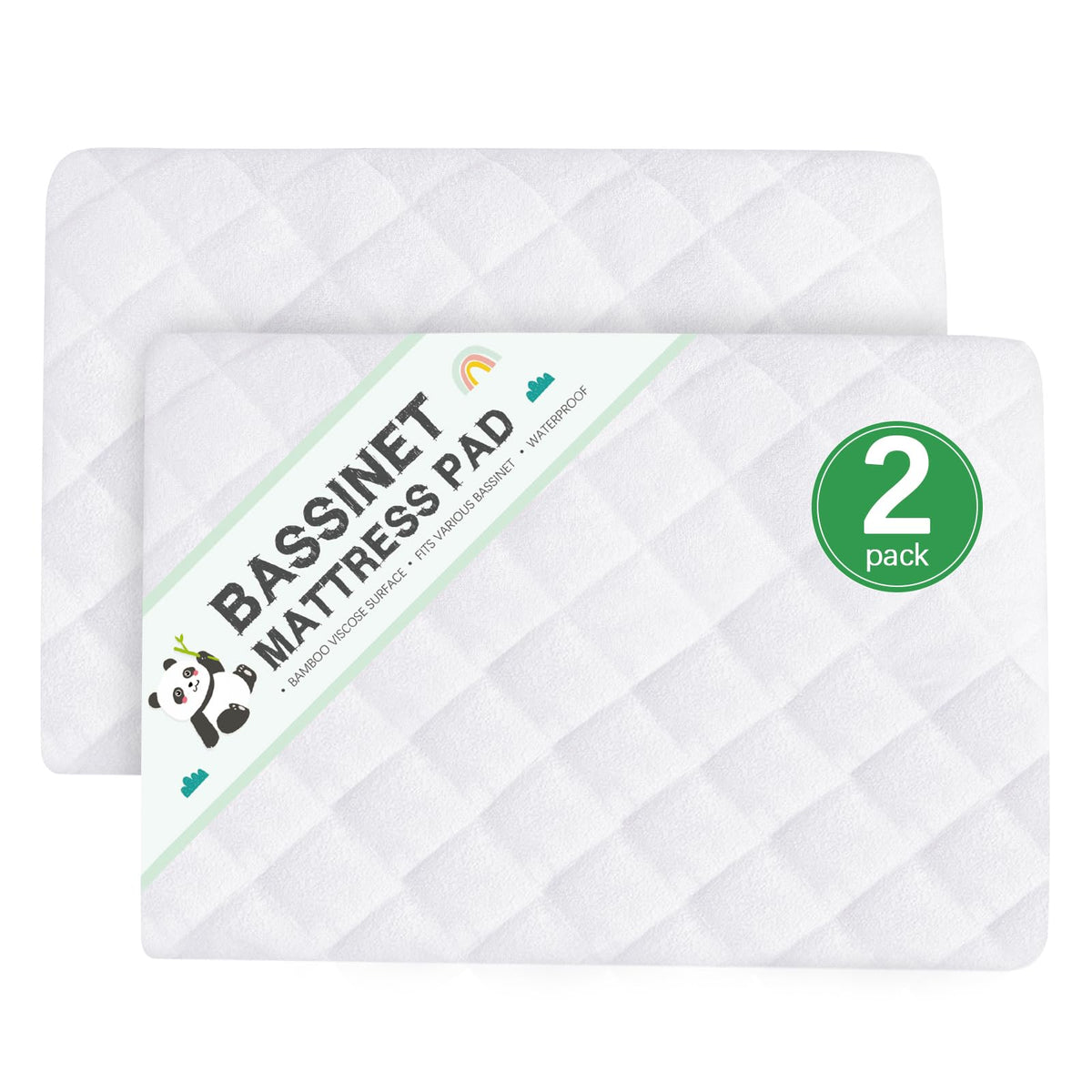 Biloban Waterproof Bassinet Protector close-up highlighting breathable fabric and spill protection for 21x35 bassinets