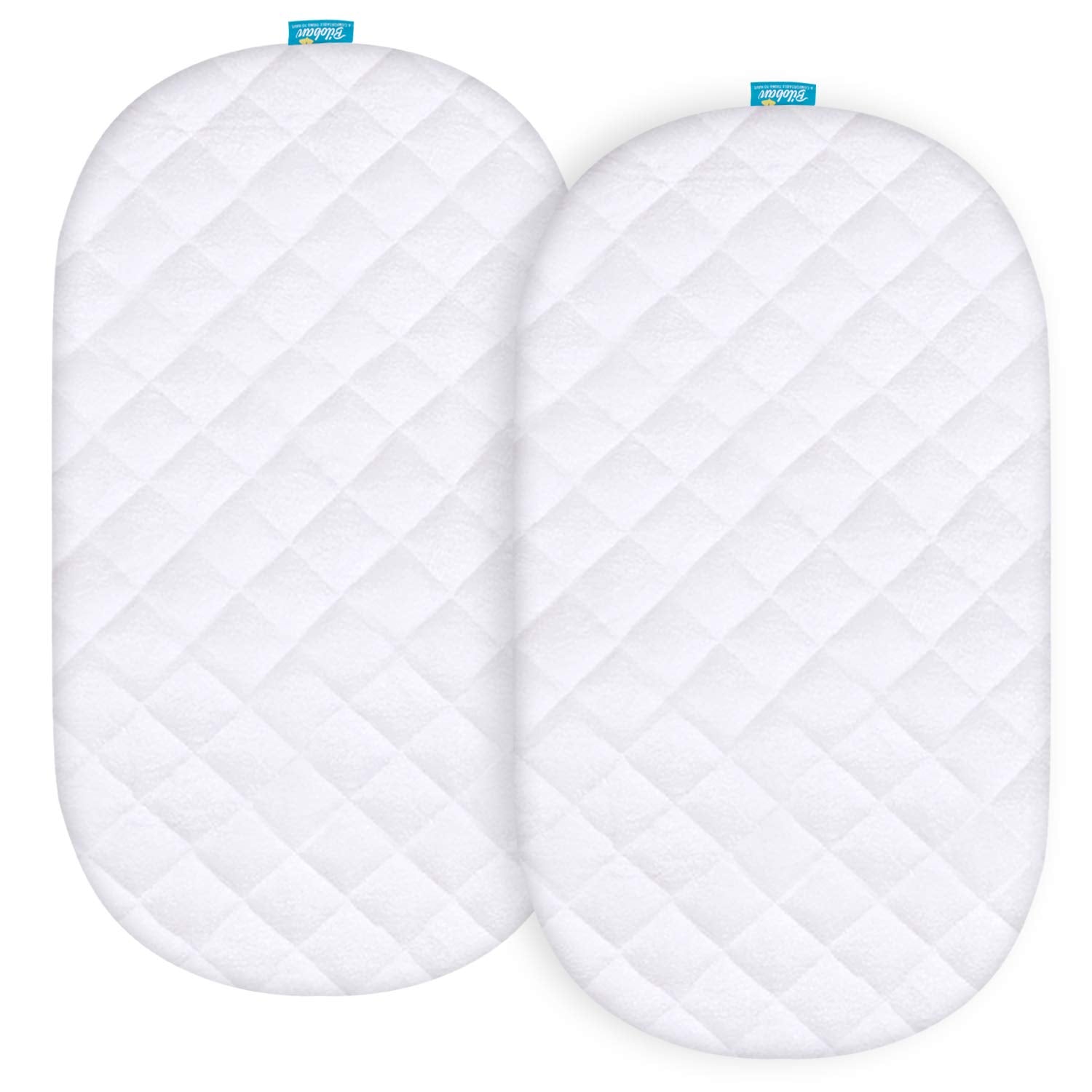 Biloban waterproof bassinet pad cover on UPPAbaby fit showing spill protection