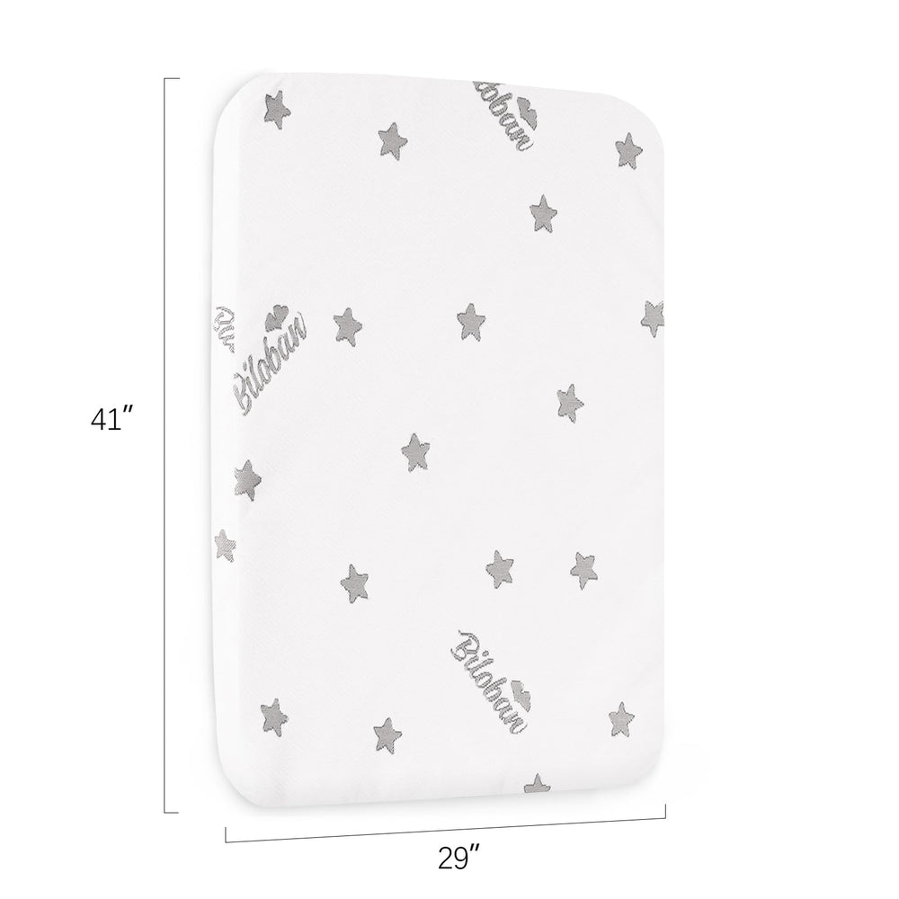 Biloban removable waterproof cover protects the mattress from spills.