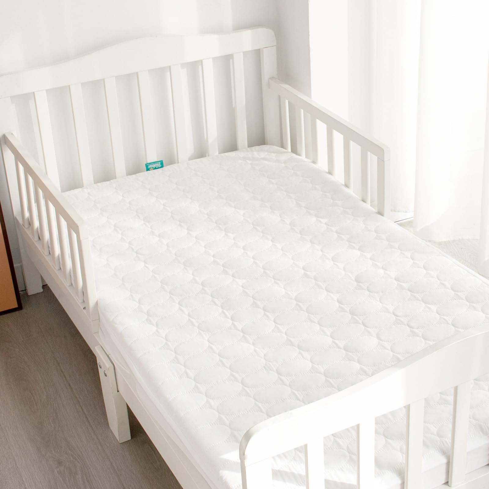 All-around waterproof barrier helps protect against spills and leaks during nap time.