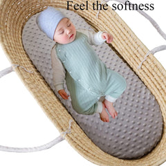 Bilokonda Dot Bassinet Sheet Set elastic edge ensures snug, secure fit.