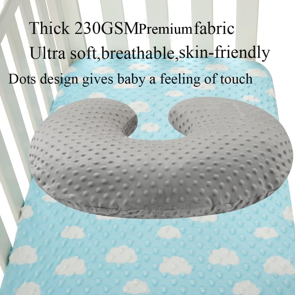 Bilokonda star-cloud pattern pillow cover adds playful style for baby