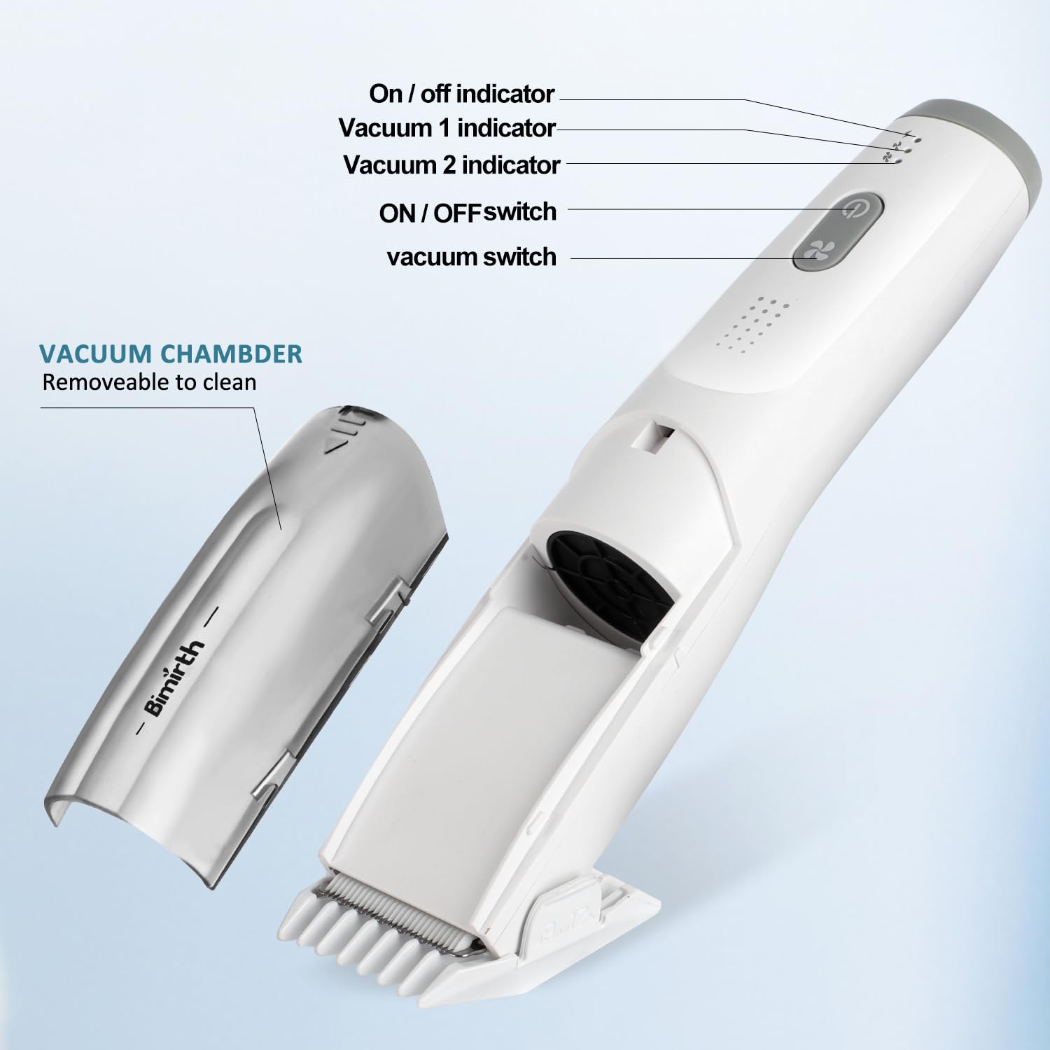 Bimirth Baby Hair Clipper includes a 1‑year warranty for peace of mind.
