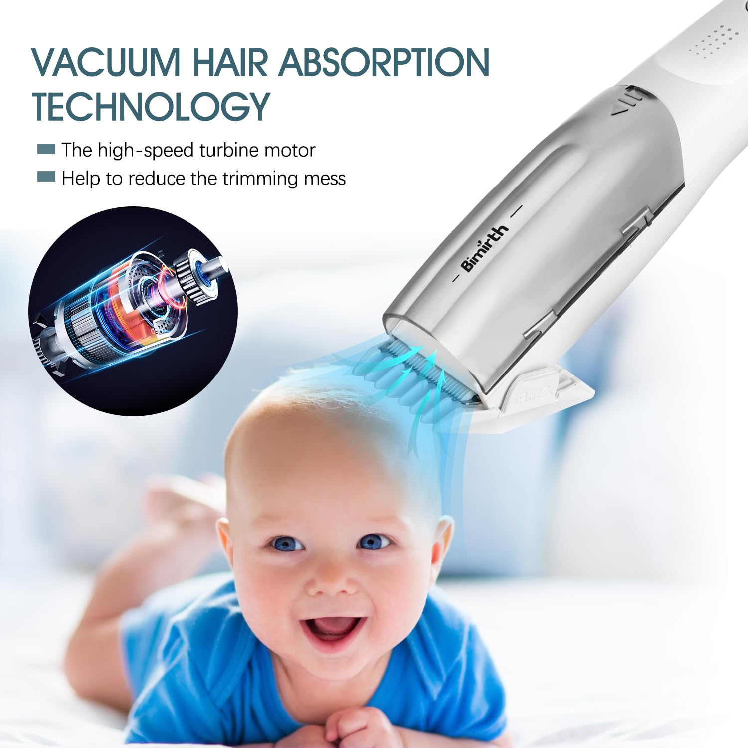 Bimirth Baby Hair Clipper waterproof body designed for wet or dry cuts.