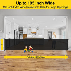 Bingguz 33-inch tall retractable mesh gate keeps kids and pets safely contained.