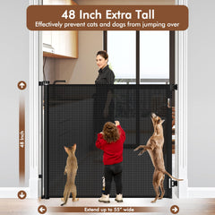 Bingguz gate extended to 55 inches for wider openings and flexible room separation.