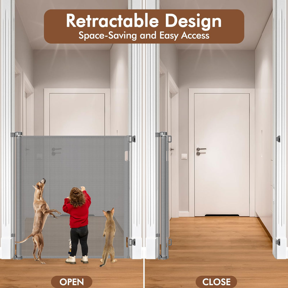 Bingguz baseboard adjustable gate secures flush installation against walls