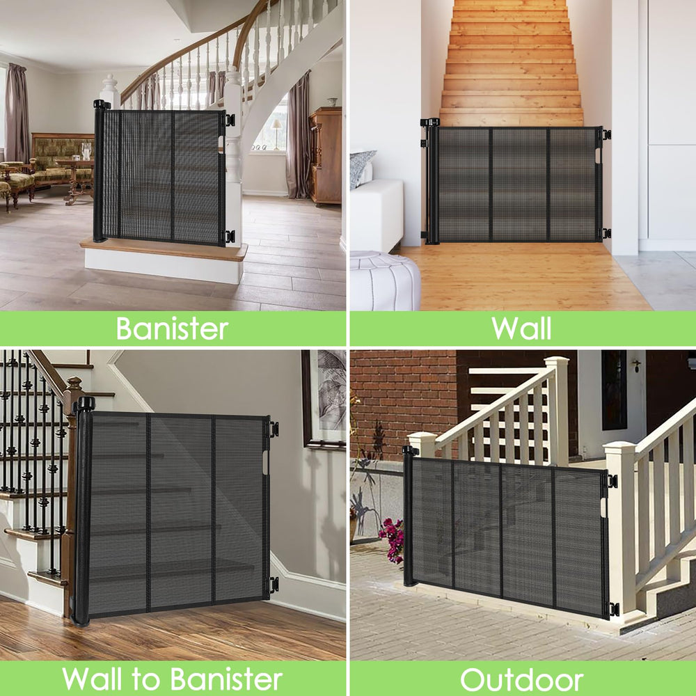 Bingguz black mesh gate in home setting