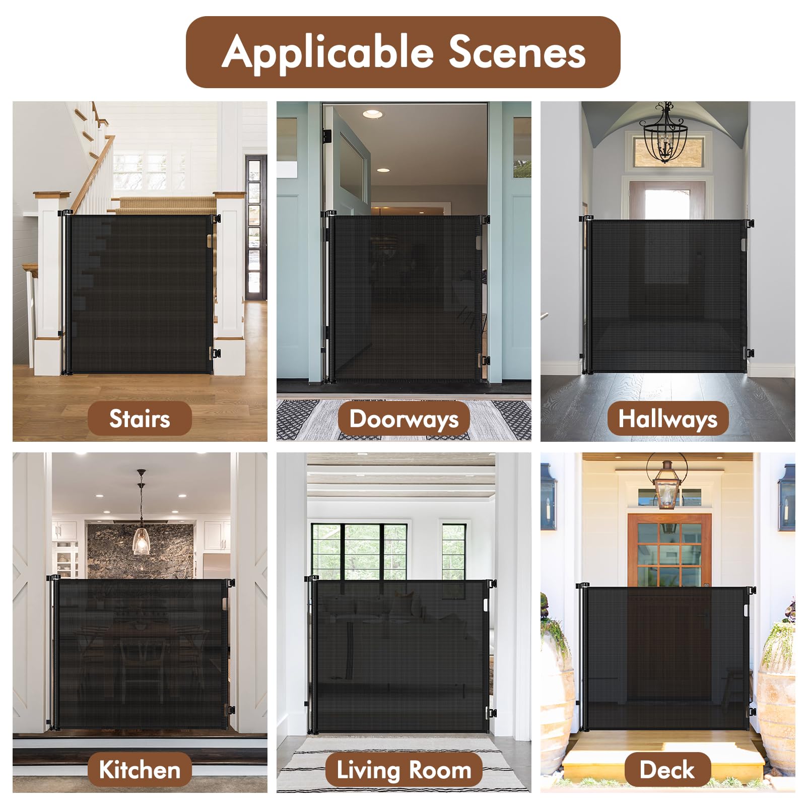 Bingguz black gate with durable materials for everyday pet use.