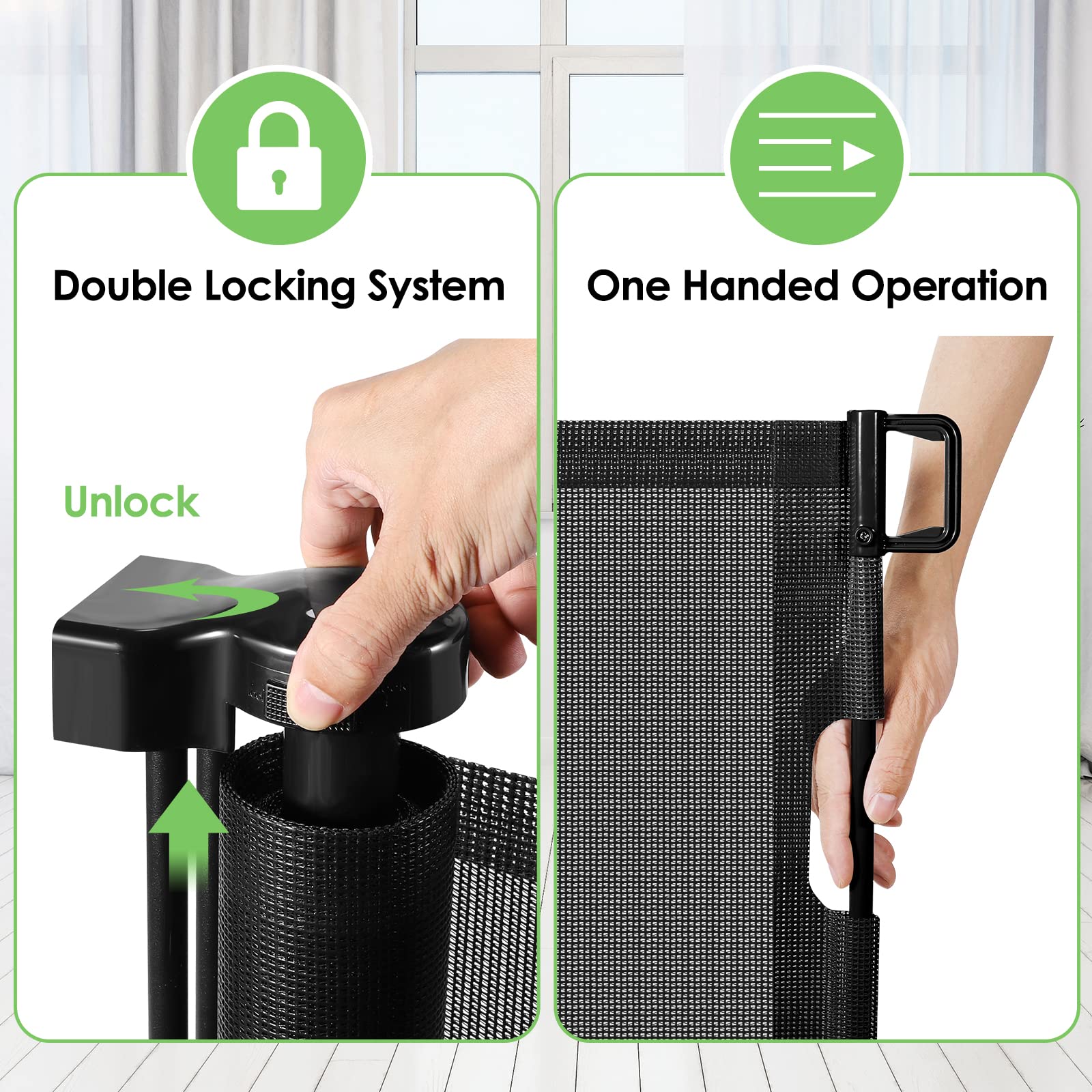 Bingguz easy installation with sliding hardware fits baseboards.