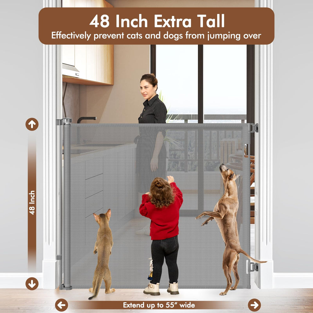 Bingguz extendable 55-inch wide gate fits openings with adjustable width