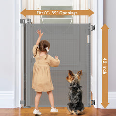 Bingguz narrow gate in doorway angle showing adjustable width for tight openings.