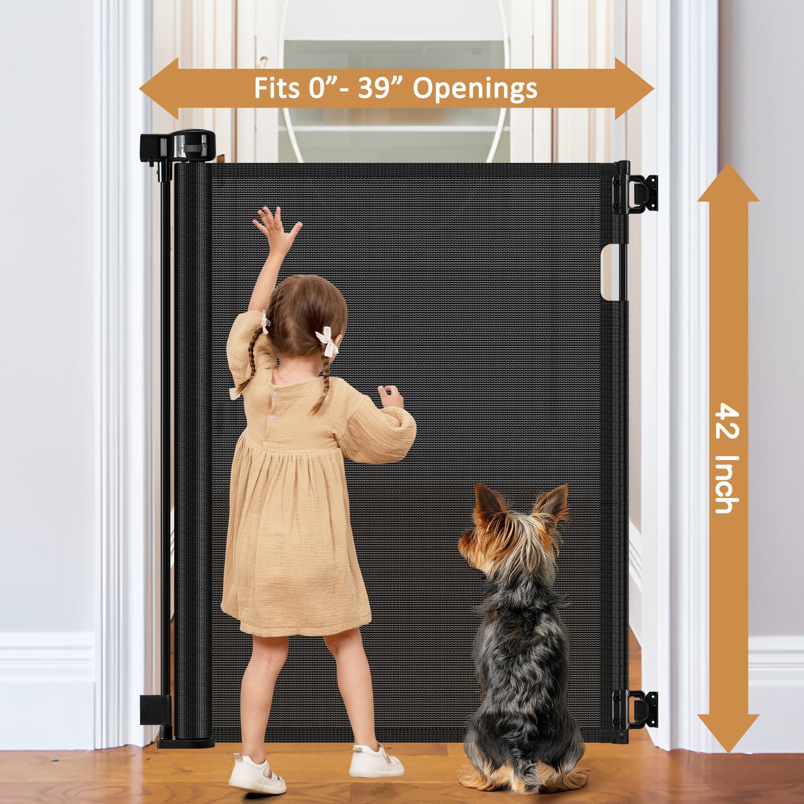 Bingguz narrow-width expansion demonstrates 0-39 inch adjustable opening for tight doorways.