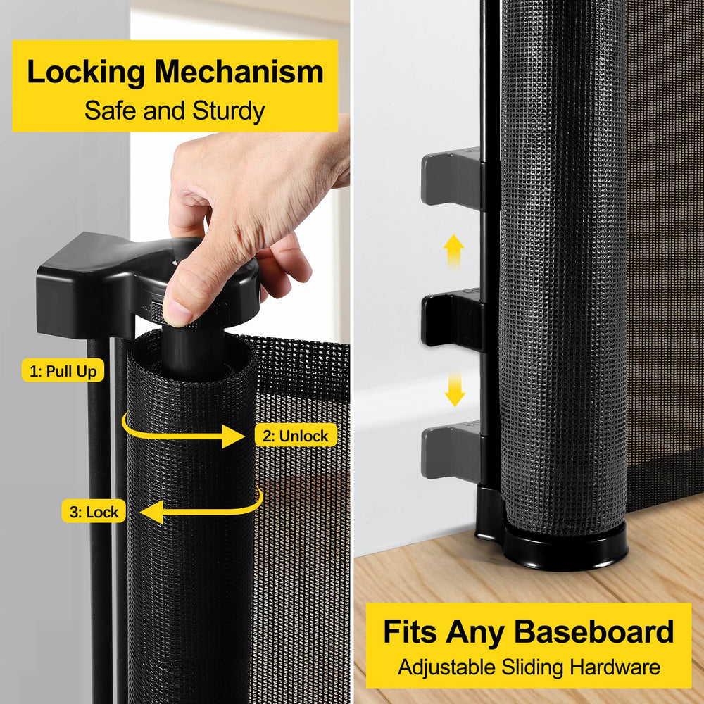 Bingguz no-trip-hazard retractable design saves floor space.