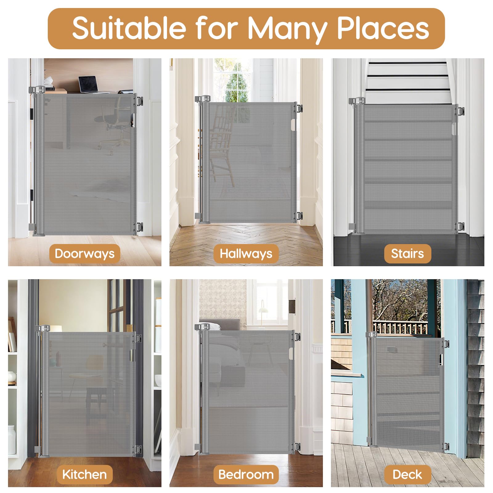 Bingguz barrier blocks access to restricted areas for babies and pets in a busy home.