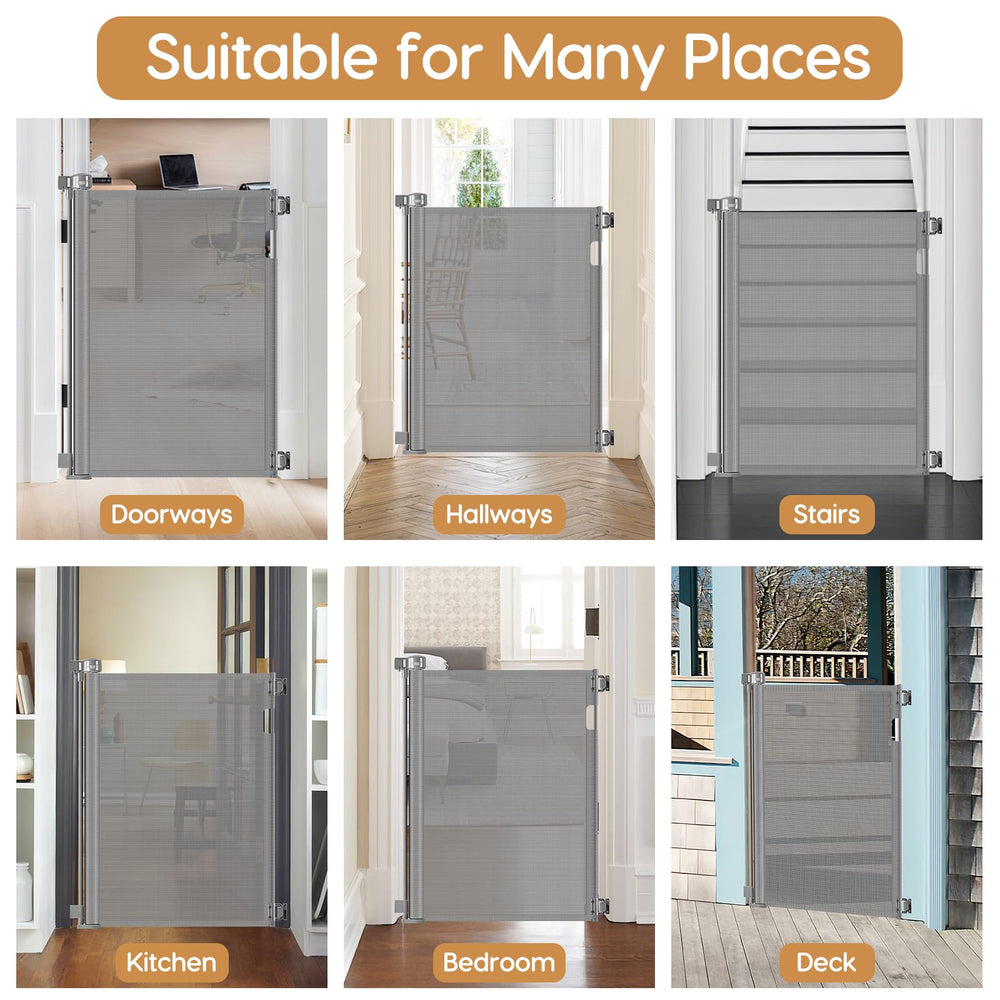 Bingguz barrier blocks access to restricted areas for babies and pets in a busy home.