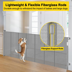 Bingguz gate with adjustable baseboard bracket fits any room transition.