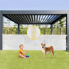 Bingguz reinforced gate during assembly demonstrates sturdy setup for safe doorways.