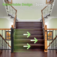Bingguz stairgate installation with adjustable hooks and brackets