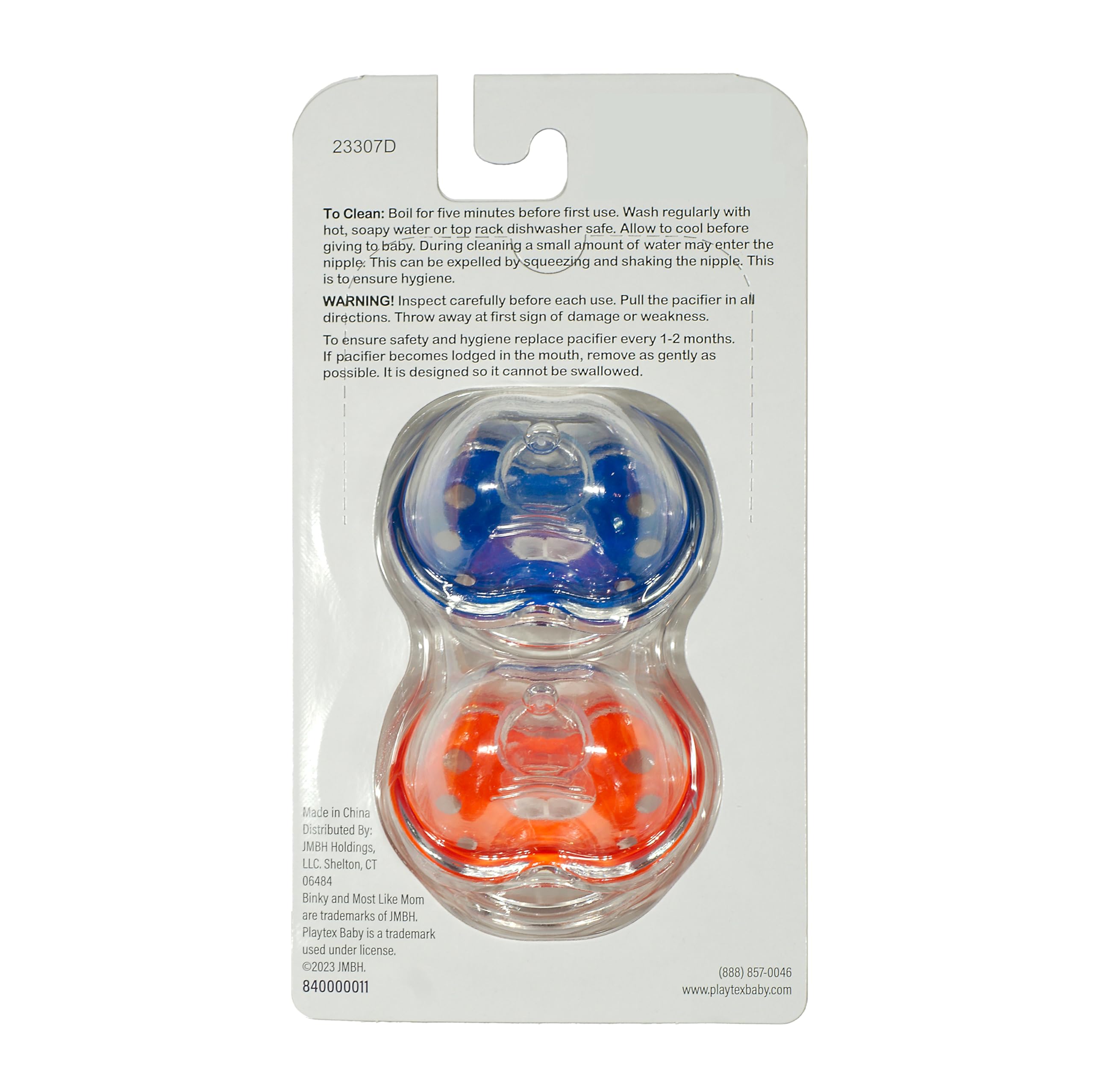 Binky two count provides convenient backup for parents