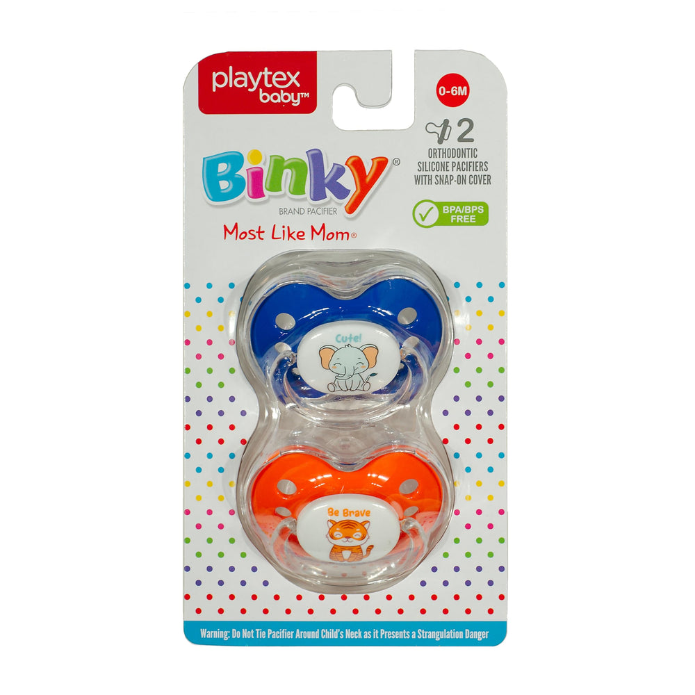 Binky snap-on cover protects the pacifier between uses