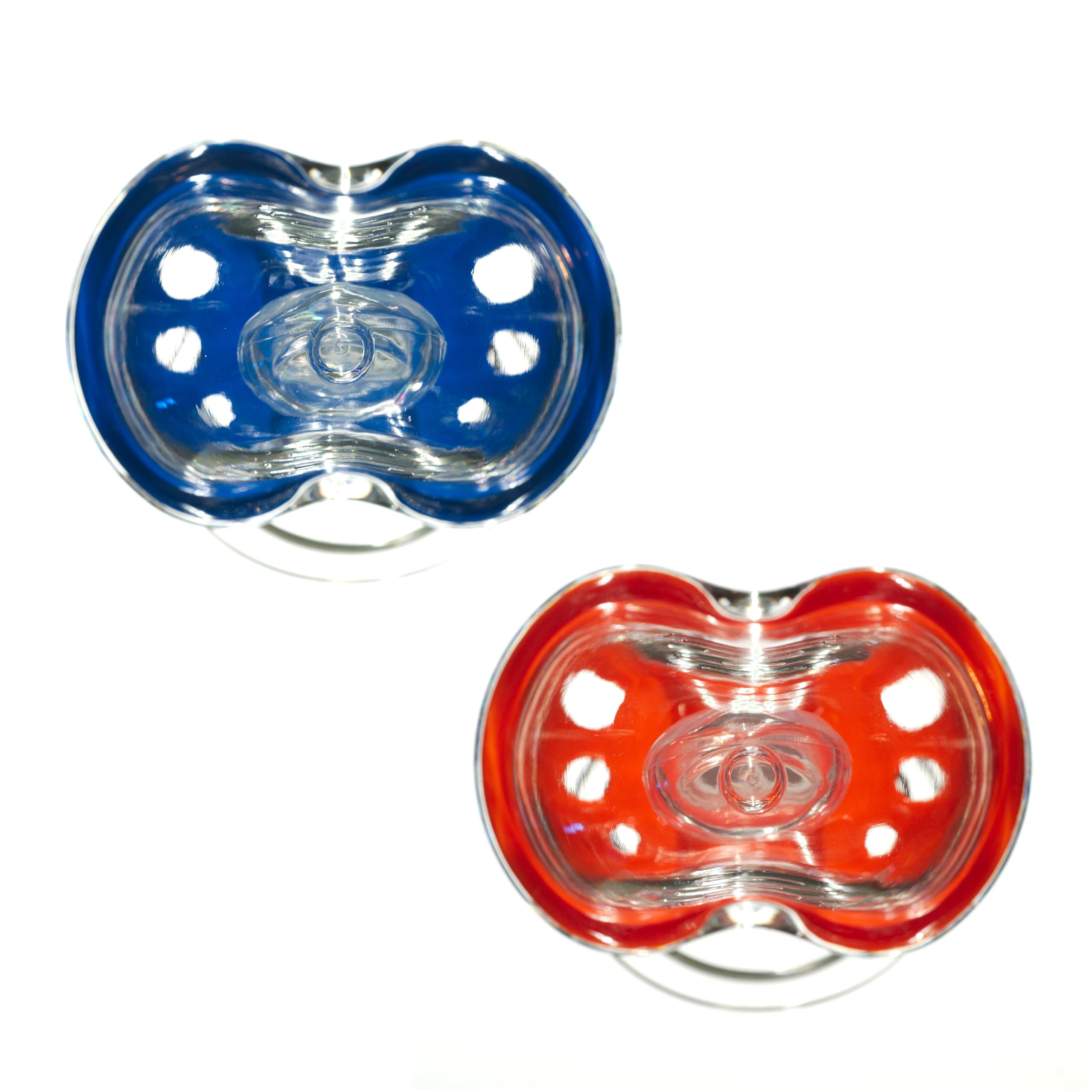 Binky two-pack blue and orange with engaging graphics