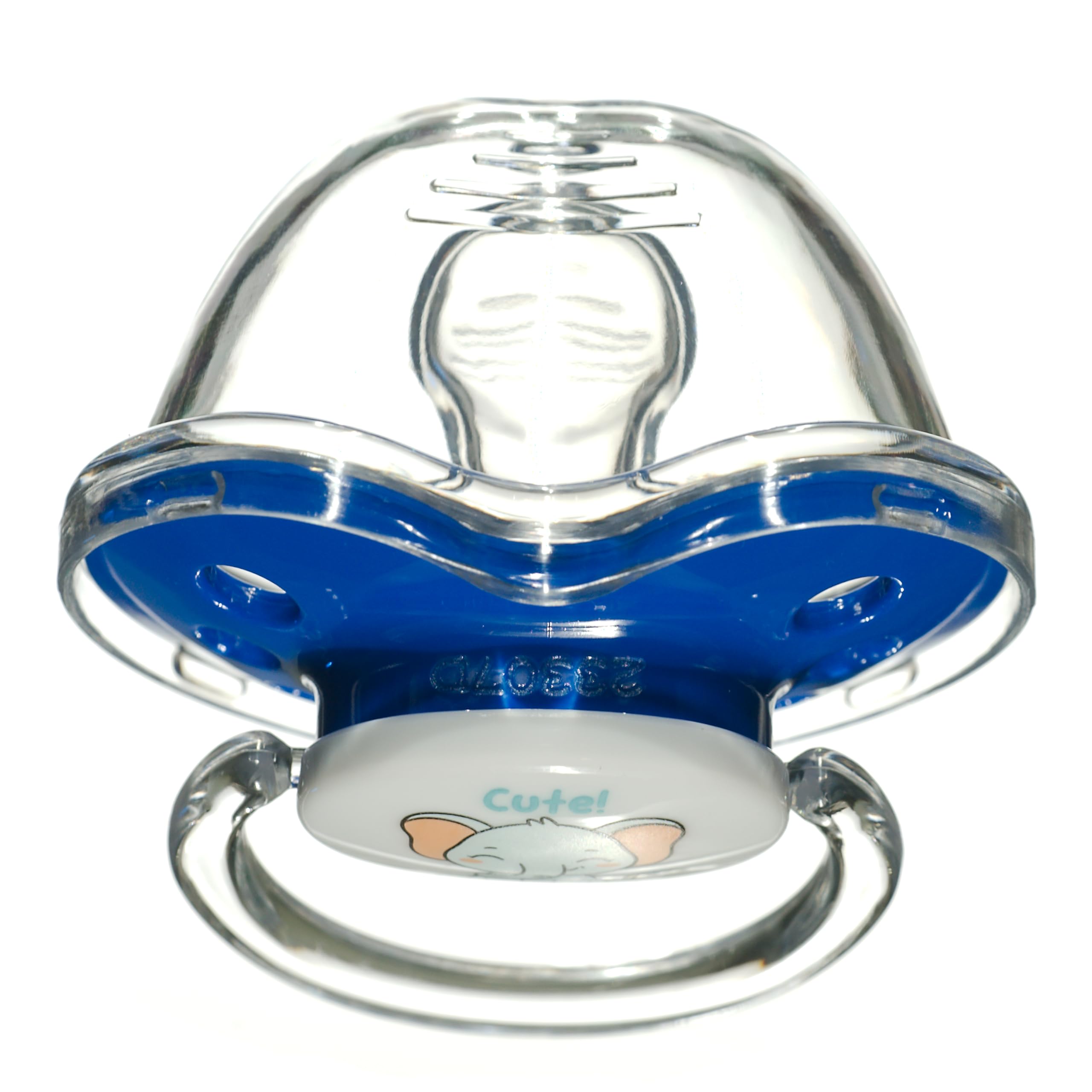 Binky vented shield helps keep baby's face dry
