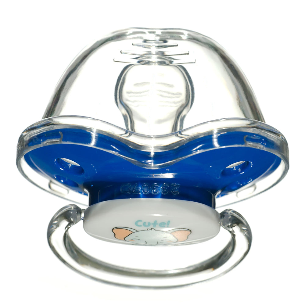 Binky vented shield helps keep baby's face dry