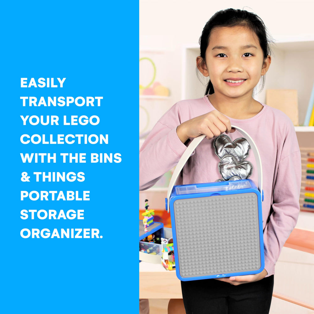 Bins & Things compact-toy-organizer image shows space-saving storage for kids playrooms.