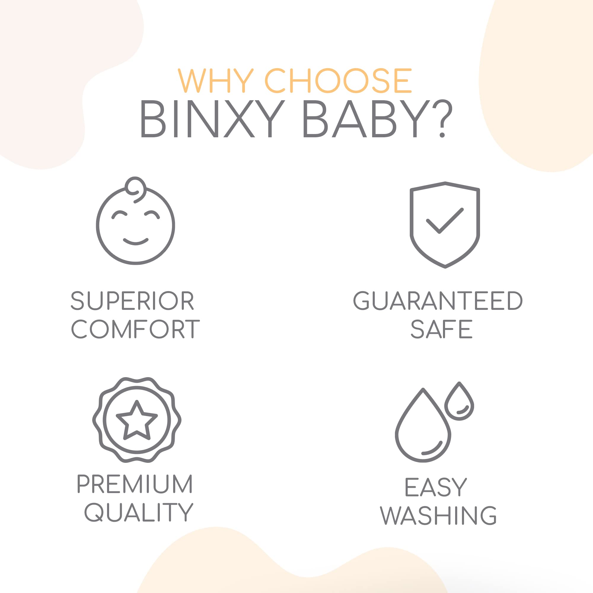 Binxy Baby Cushy Cart Cover with attached toy rings to entertain baby
