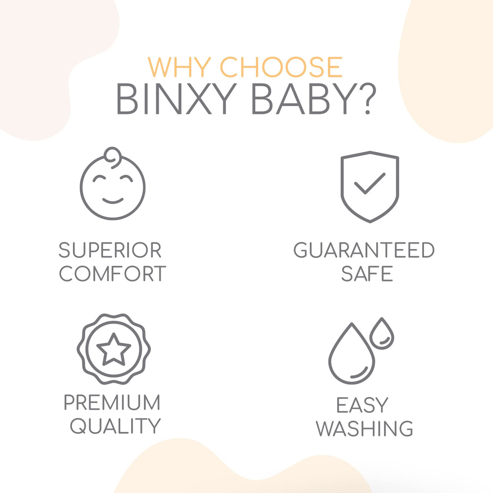Binxy Baby Cushy Cart Cover with attached toy rings to entertain baby