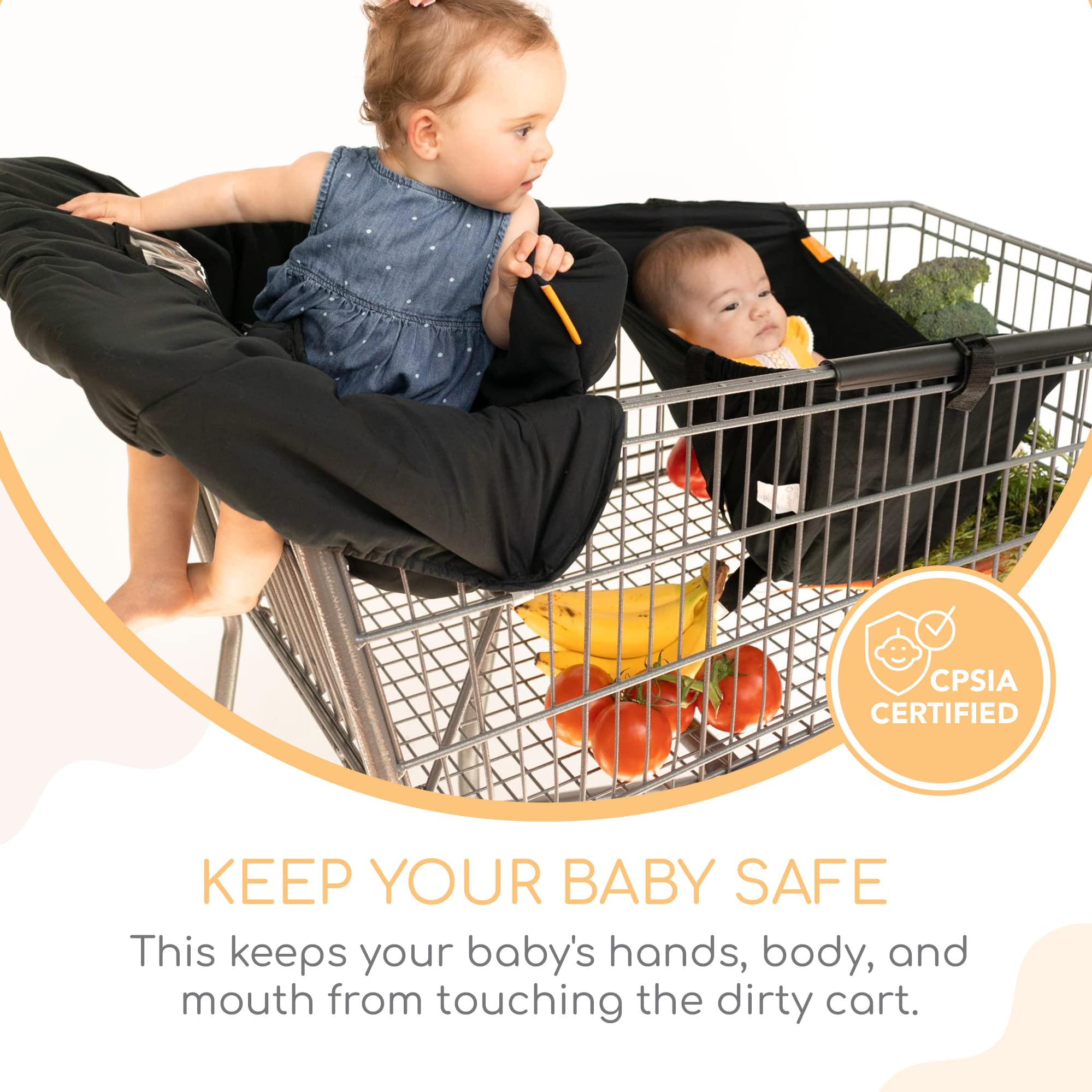 Binxy Baby Cushy Cart Cover with see-through pocket for essentials