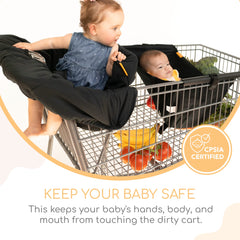 Binxy Baby Cushy Cart Cover with see-through pocket for essentials