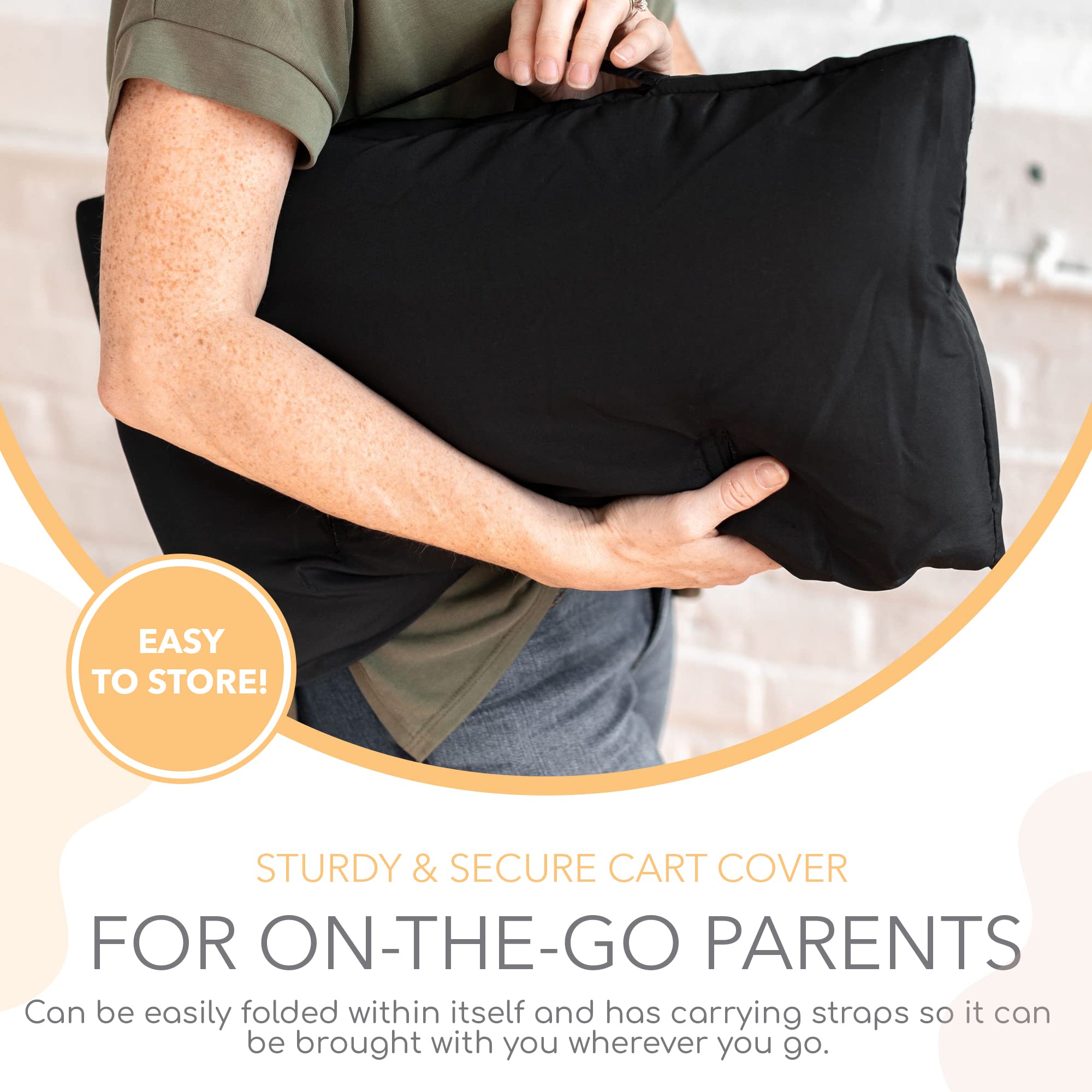 Binxy Baby Cushy Cart Cover made of stain-resistant material for easy cleanup
