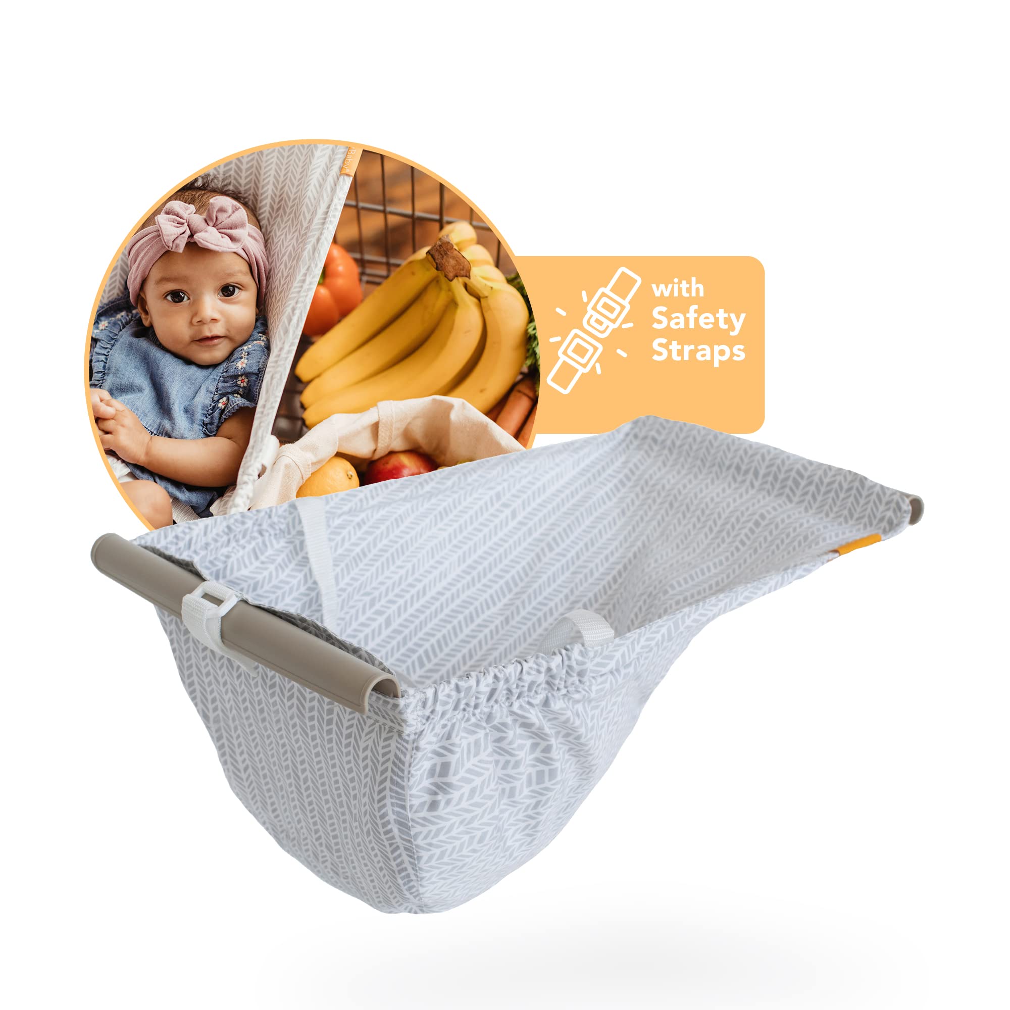 Binxy Baby Shopping Cart Hammock machine-washable fabric for easy cleaning