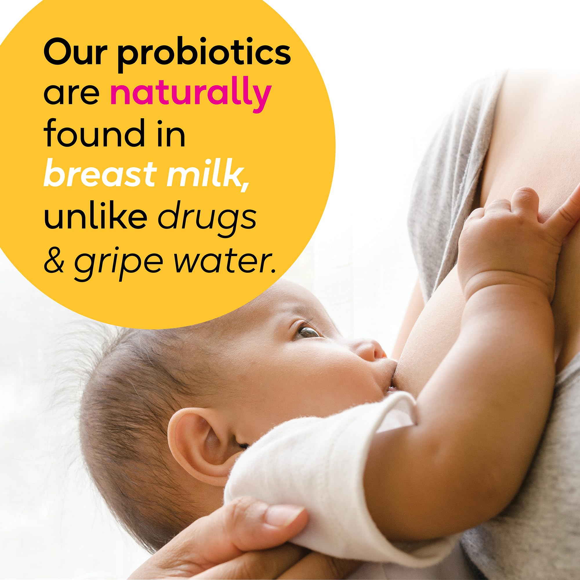 BioGaia Protectis Baby Drops no artificial colors on packaging.