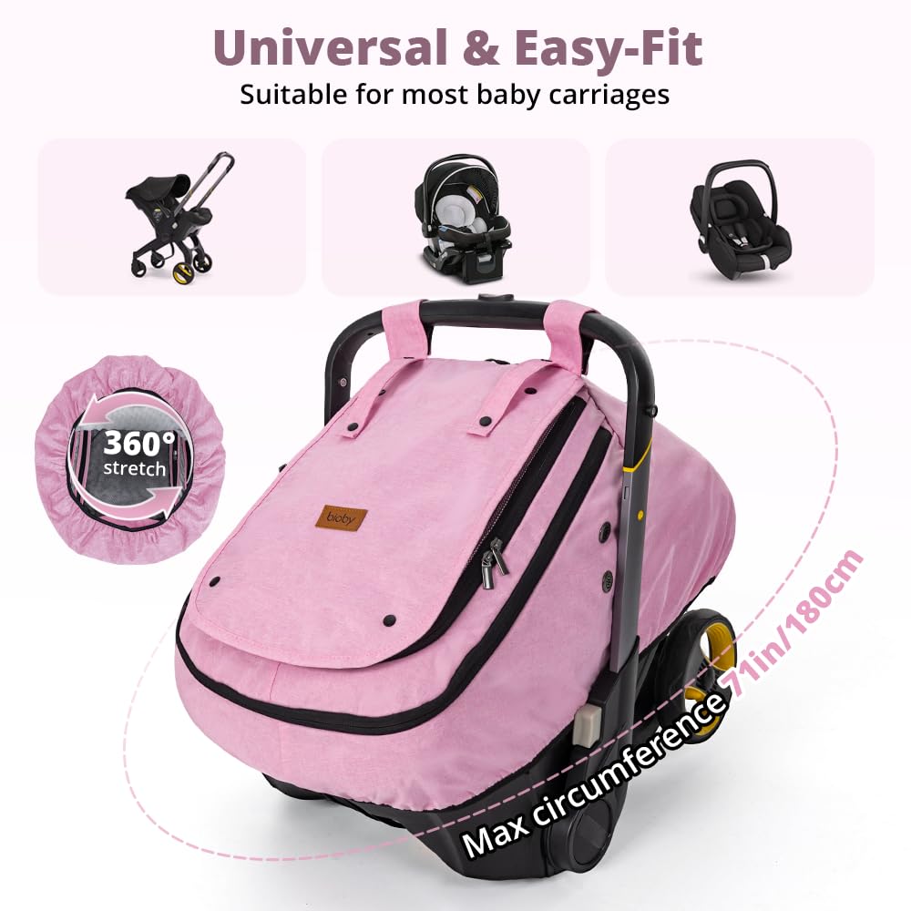 Bioby universal-fit cover with adjustable straps for secure installation